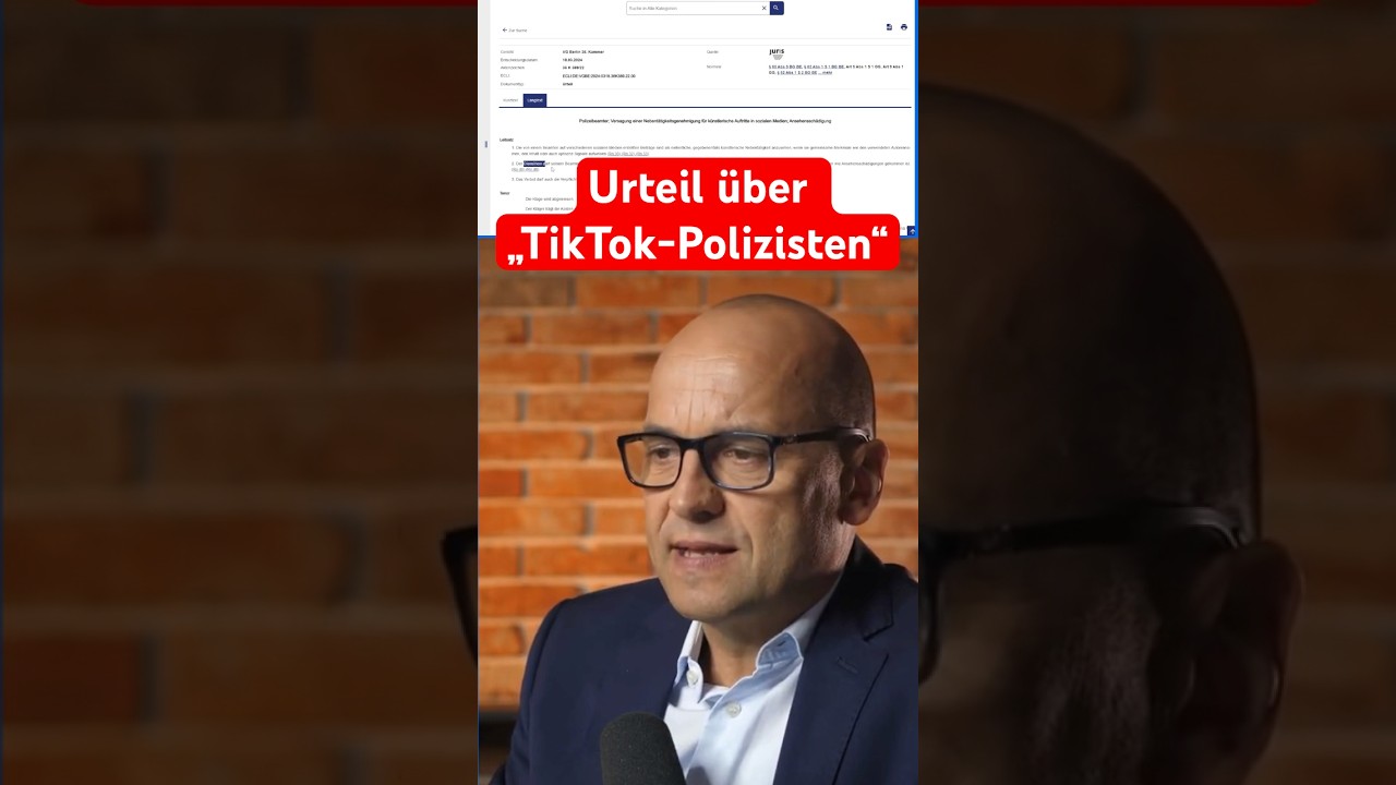 Urteil über TikTok-Polizisten